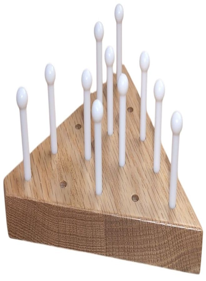 Cauff Solid Oak Wooden Peg Game Tricky Triangle, Classic Wooden Brain Teaser Puzzle - Image 5